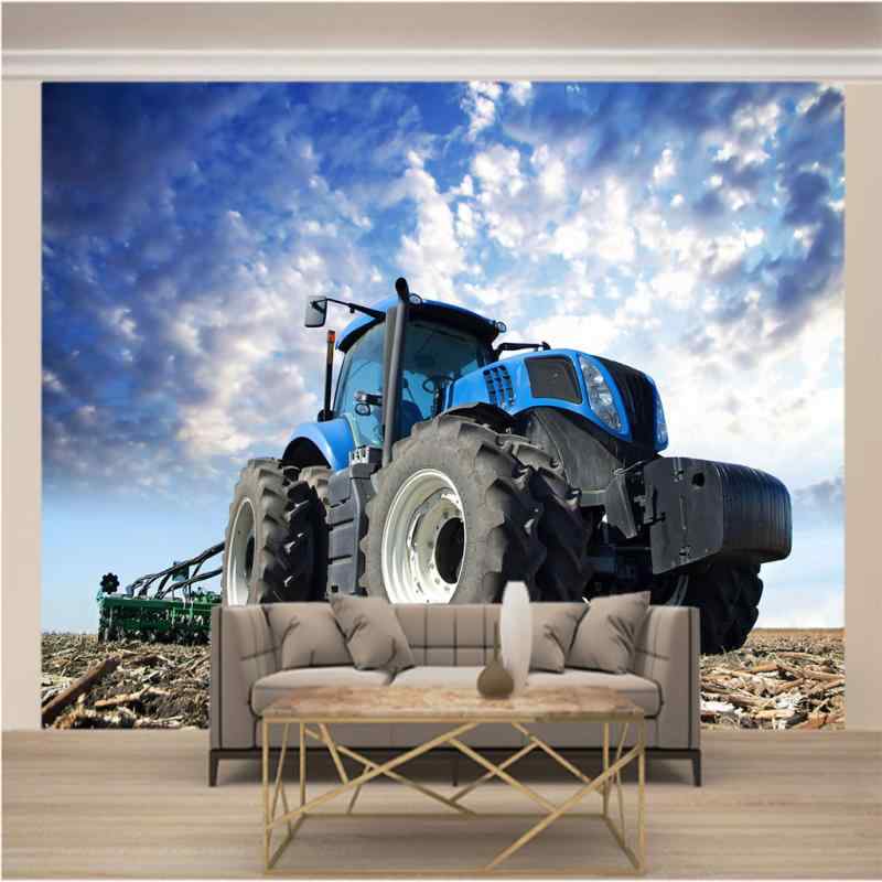 タペストリー トラック トラクター 風景 3Dデジタルプリント ウォールデコレーション 壁掛け 部屋 寮 寝室 リビング 書斎 子供部屋 インテリア モダン シンプル ポリエステル素材 飾り(x2)
