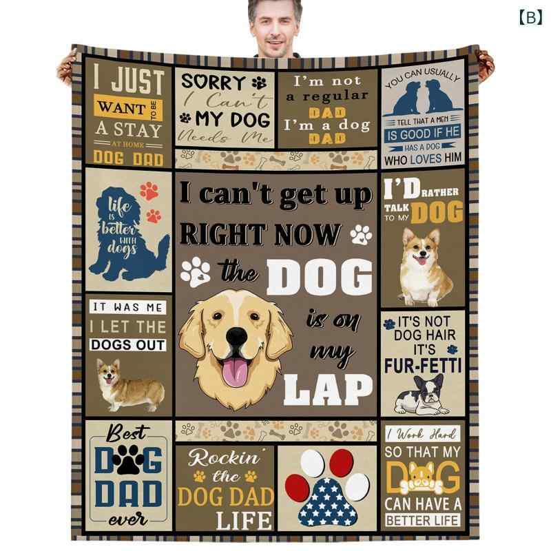 ブランケット レディース 犬ママ 愛犬家 ギフト フランネル毛布 ポリエステル製 ふわふわ 肌触り抜群 オールシーズン対応 膝掛け ソファカバー モダン シンプル mzymzy-10663173 モズラボ サンプル画像3