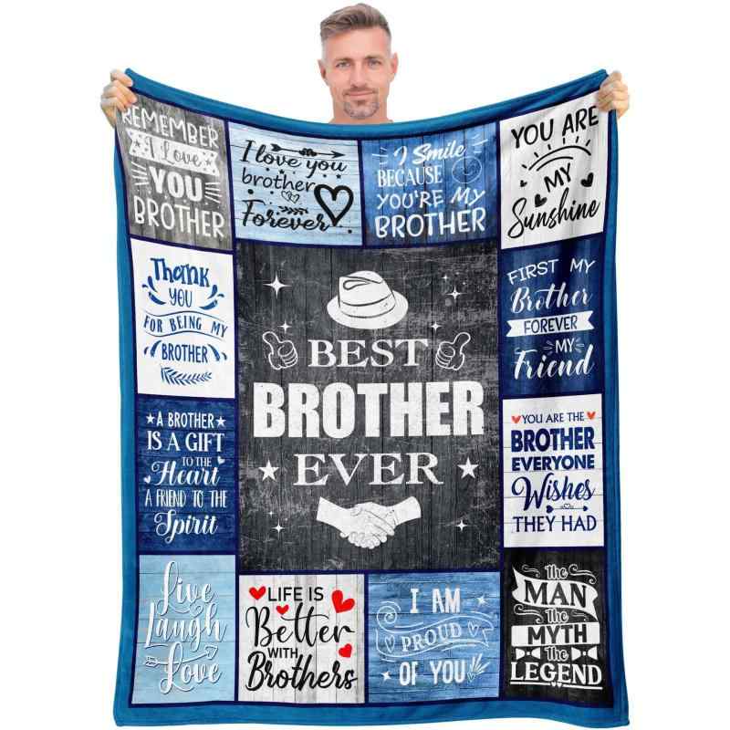 ブランケット 兄弟 男性用 お兄さんへのプレゼント 面白い ギフト フランネル ポリエステル製 オールシーズン モダン シンプル 贈り物