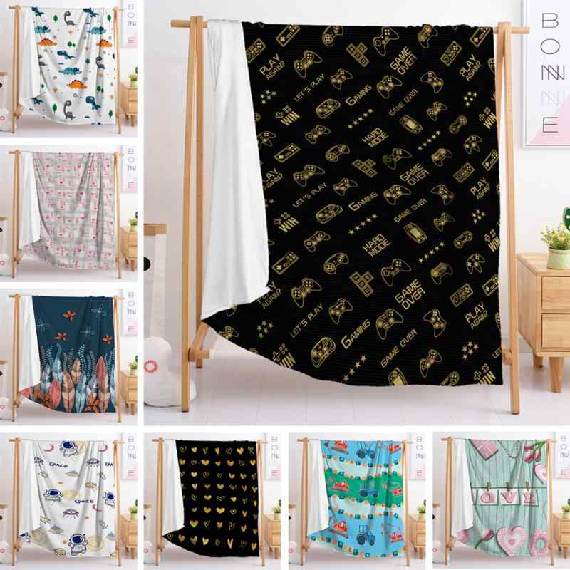 毛布 フランネル ブランケット マイクロファイバー デジタルプリント 寝室 ベッドルーム リビング ソフ..