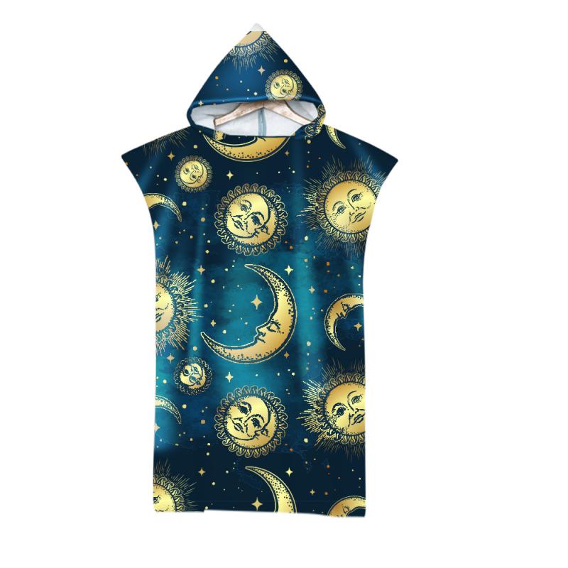 バスタオル 大人用 マイクロファイバー 吸水 速乾 軽量 ドリームキャッチャー柄 デジタルプリント フード付き 大判 ビーチタオル ホワイト イエロー プール 海水浴 温泉 旅行(x2)(3)