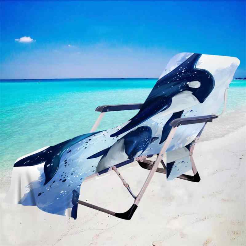 ビーチタオル バスタオル 超極細繊維 3Dデジタルプリント バスケットボール サッカー柄 ビーチチェアカバー ラウンジャー用 ポケット付き(x2)