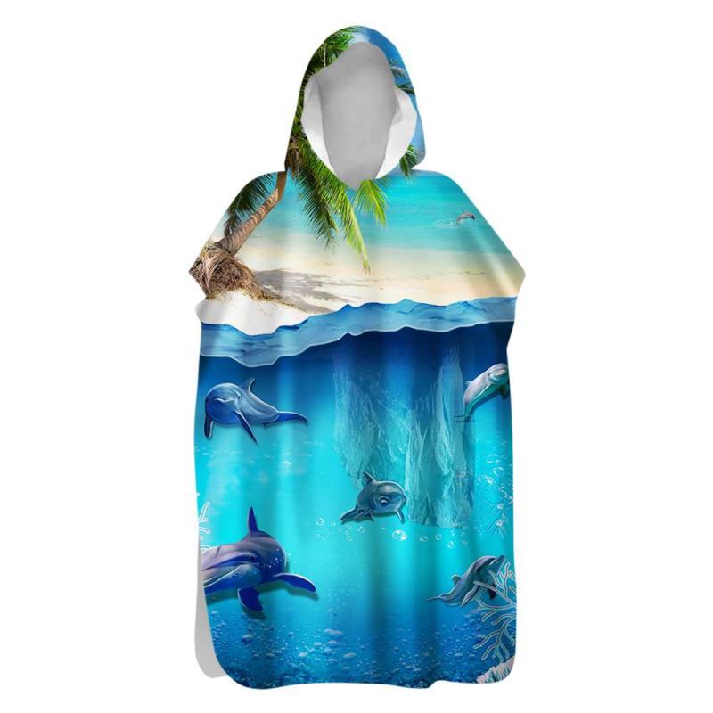 ポンチョ 速乾 吸水 保温 フード付き 両面起毛 マイクロファイバー バスローブ バスタオル 男女兼用 アウトドア スイミング ダイビング 水着 着替え用(x2)