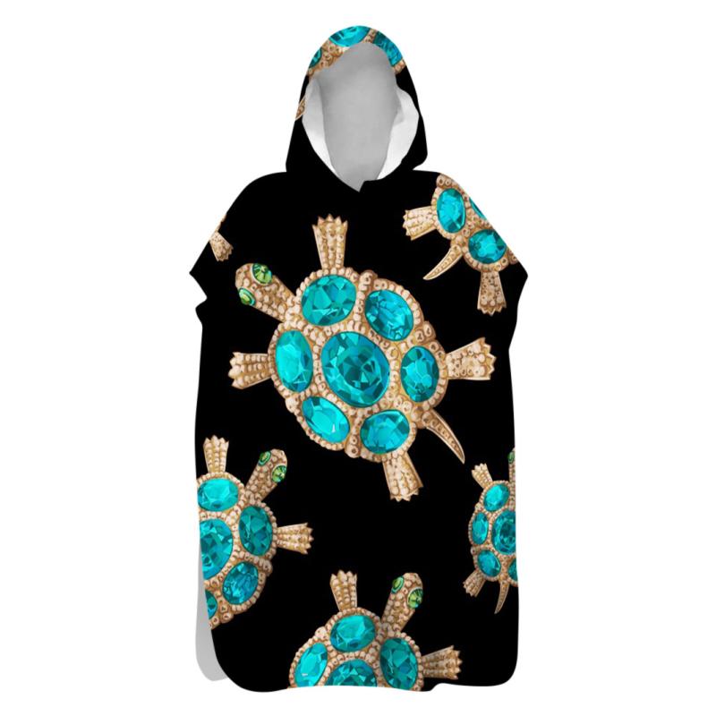 ポンチョ キッズ 子供 速乾 吸水 マイクロファイバー 両面フリース フード付き 保温 バスタオル バスロ..