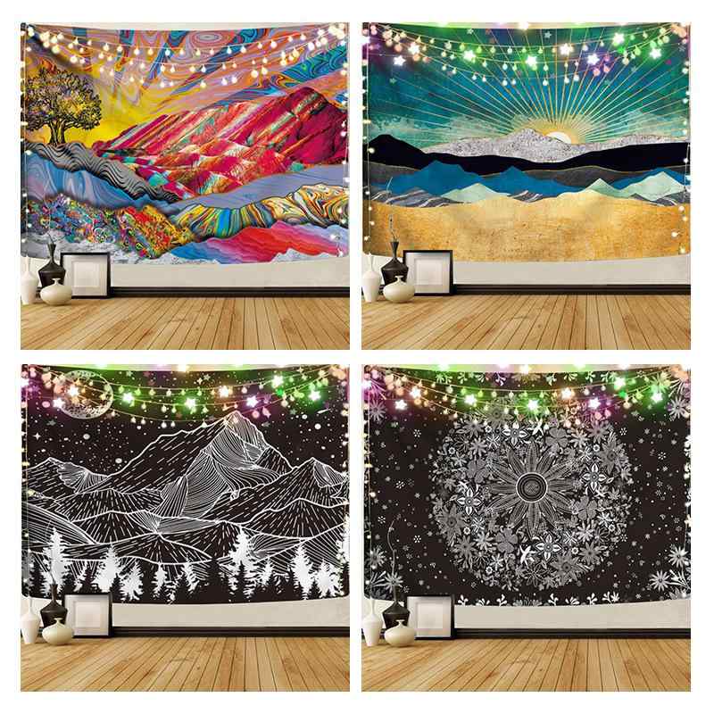 タペストリー 壁掛け 洗える ウォッシャブル 長方形 エスニック柄 トーテムプリント ビーチタオル ビー..