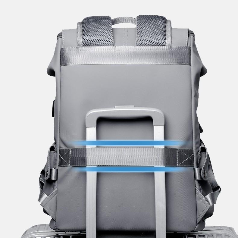 リュックサック メンズ PCリュック 多機能 大容量 16インチノートPC対応 ビジネス 出張 旅行 通勤 通学 オックスフォード生地 高級感 クッションショルダー 負担軽減 バックパック 男性用(4)