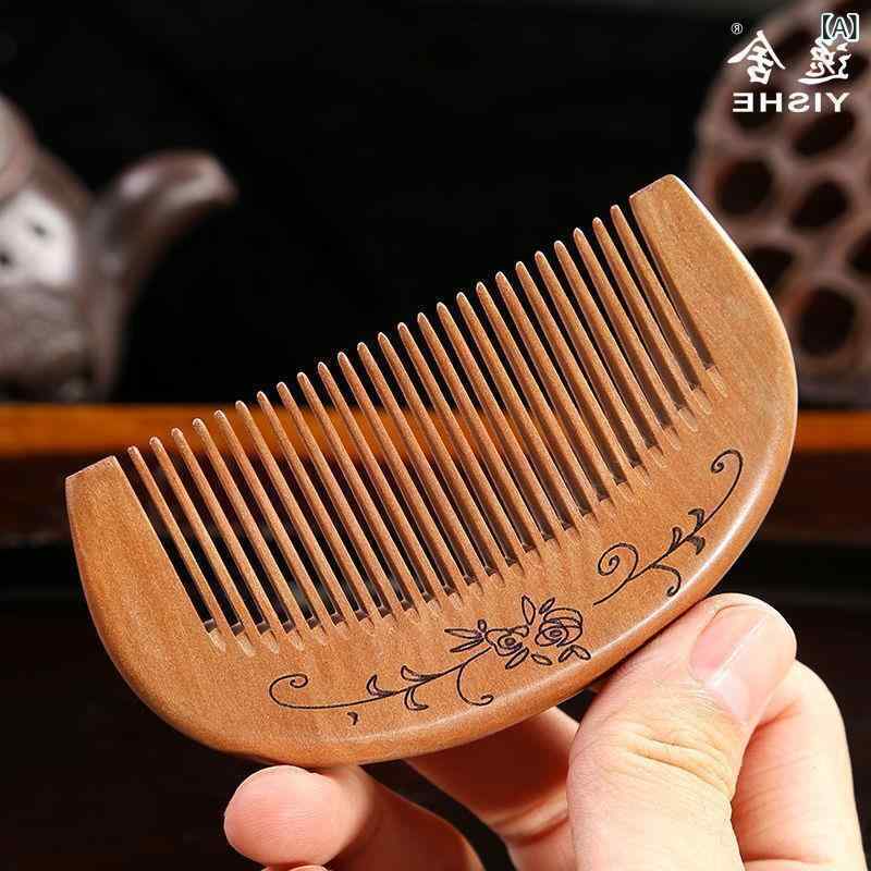 ヘアブラシ レディース 女性用 メンズ 男性用 静電気防止 厳選素材 檀木 桃木 牛角 金糸檀木 彫刻 月型..
