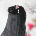 かんざし 純銀990 エナメル 桃の花 タッセル レトロ 和風 髪飾り 結婚式 披露宴 卒業式 入学式 成人式 着物 浴衣 ヘアアクセサリー 春夏