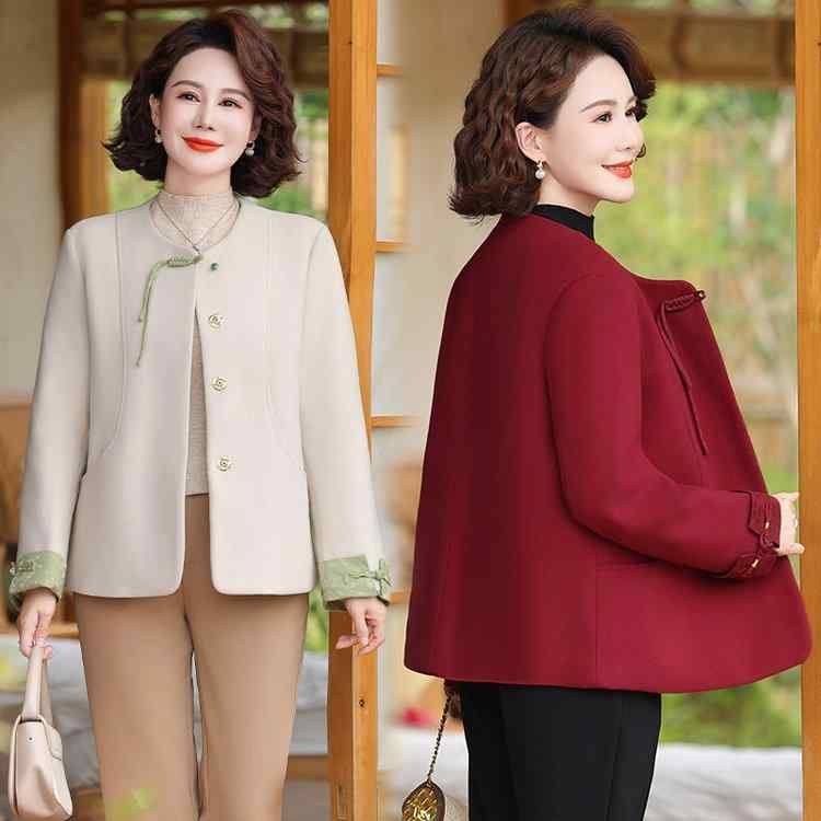 ジャケット レディース ミセス 中高年 春夏 ショート丈 ウール混 フォーマル 上品 エレガント 赤 レッド お祝い 慶事 結婚式 披露宴 お呼ばれ セレモニー 卒業式 入学式 50代 60代 70代