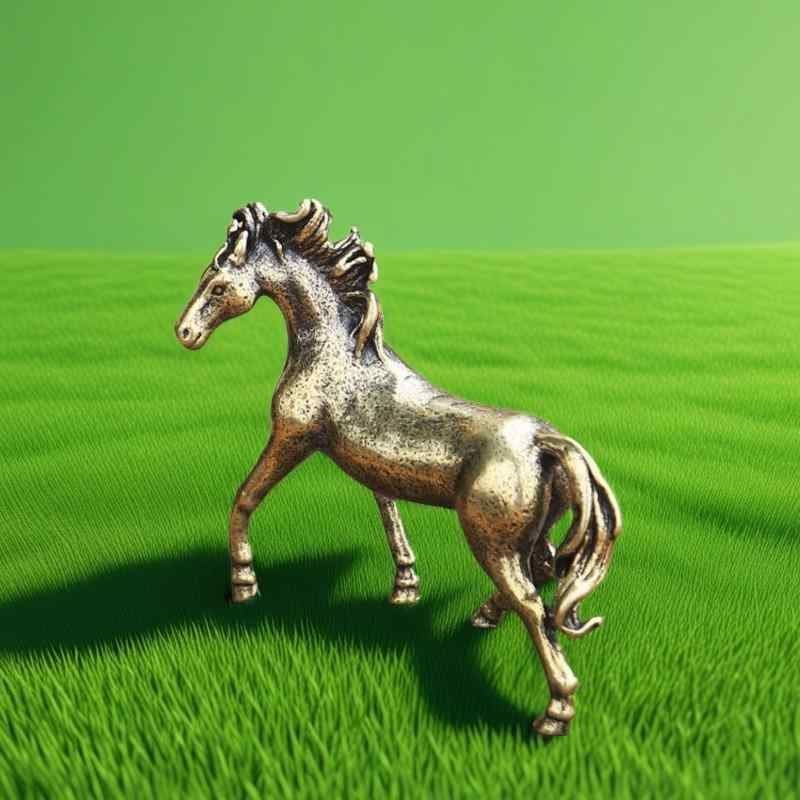 置物 銅メッキ 合金 ソリッド 重厚感 駿馬 走る馬 躍動感 縁起物 開運 クラシック アンティーク調 卓上 オフィス リビング インテリア 装飾 ギフト プレゼント