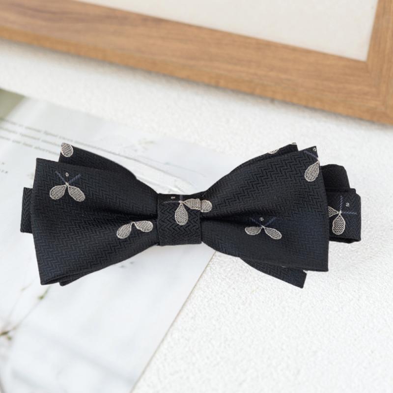 蝶ネクタイ メンズ 男性用 高級感 上質 ダブルレイヤー 二重層 レトロ ヴィンテージ 小花柄 花柄 ポリエステル シルク調 爽やか 小粋 結婚式 新郎 フォーマル ビジネス パーティー 二次会 ボウタイ