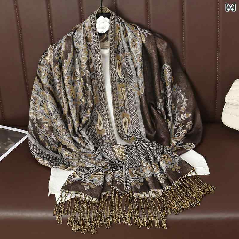 ショール レディース 春夏 万能 ファッション カシミヤタッチ 快適 肌触り良い ポ...