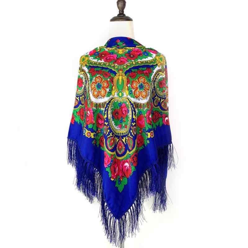 ストール レディース 保温 防寒 2WAY 民族風 エスニック レトロ 花柄 新疆プリント 大判 ショール スカーフ ポリエステル オールシーズン