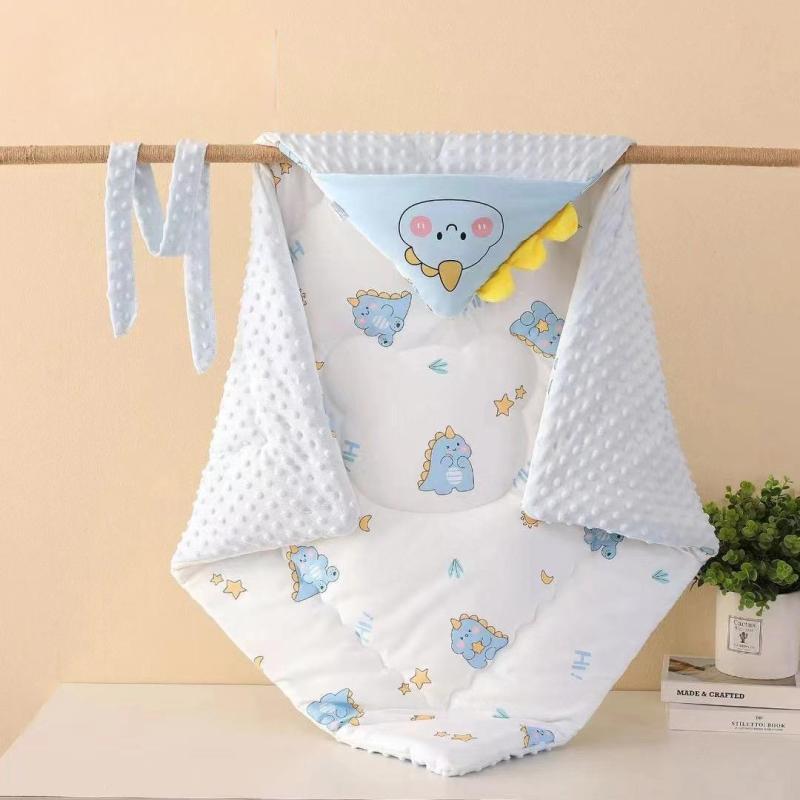 おくるみ ベビー 赤ちゃん 新生児用 秋冬 厚手 ポカポカ ニットコットン ポリエステル素材 ポコポコ 洗..