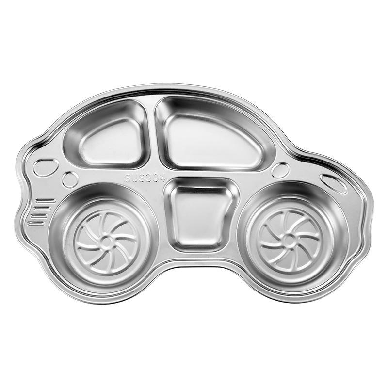 プレート キッズ ベビー 男女兼用 316抗菌 ステンレス鋼 仕切り付き 幼稚園 保育園 食事用 離乳食 ラン..