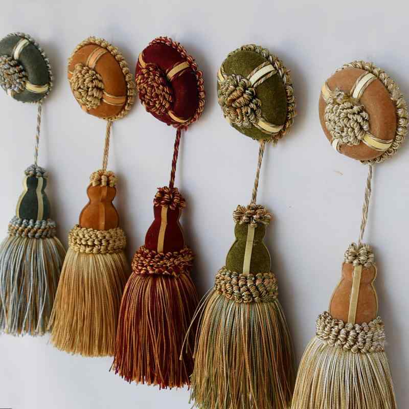 カーテンタッセル ヨーロピアン風 装飾ピン ミニタッセル 吊り下げボール カーテン留め具 インテリア雑..