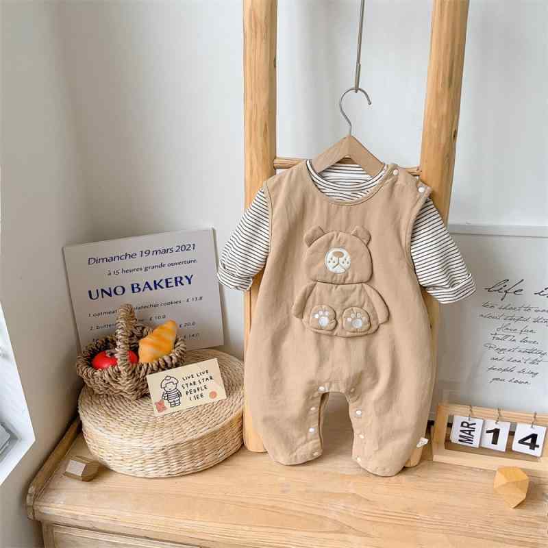 カバーオール 男の子 ベビー 赤ちゃん 幼児向け 高品質 デニム ノースリーブ ロンパース 綿素材 スナッ..