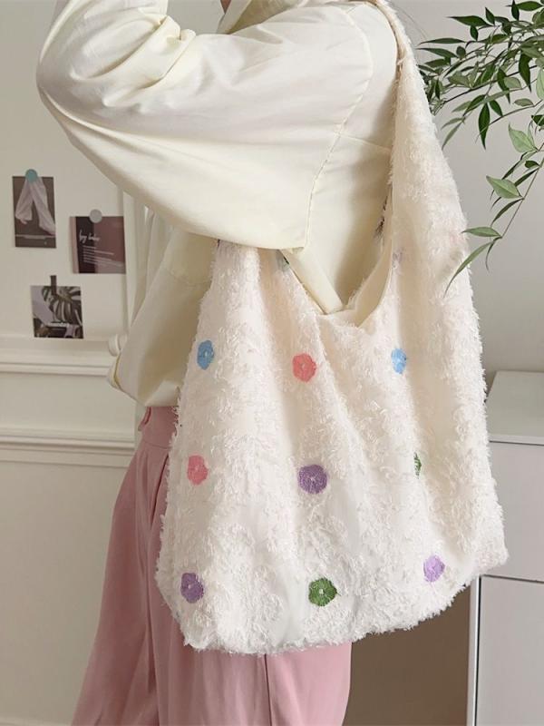 トートバッグ レディース 大容量 レース 花柄 ドーパミンカラー 韓国風 キャンバス 縦型 ソフト ショルダーバッグ デイリーユース お出かけ 通勤 通学 化粧ポーチ