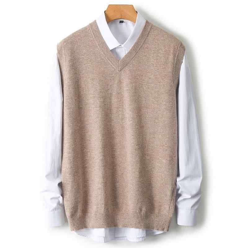 ベスト メンズ ウールニット Vネック ゆったり オーバーサイズ 無地 保温 防寒 秋冬 カジュアル ワークスタイル デイリーユース プルオーバー 大きいサイズ