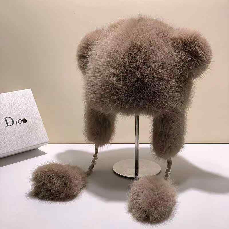 帽子 レディース 冬用 もこもこ 防寒 保温 防風 耳あて付き ロシア帽 トラッパーハット クマ アライグ..