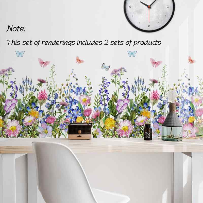 ウォールステッカー 簡単貼り付け DIY カラフル ボヘミアン スタイル 植物 花柄 フラワー リビング 寝室 書斎 玄関 ベランダ 店舗 壁飾り ウォールシール インテリア おしゃれ PVC素材 デコレーション