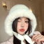 ニット帽 レディース 防寒 防風 保温 厚手 ふわふわ ラビットファー 綿混 耳当て付き 冬用 韓国ファッ..