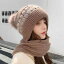 ニット帽 レディース 冬 裏起毛 防寒 保温 ネックウォーマー一体型 おしゃれ カジュアルスタイル 普段..