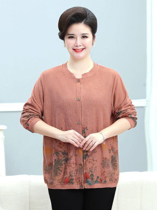 カーディガン レディース ミセス 婦人 秋冬 大きいサイズ ゆったり 体型カバー オーバーサイズ 柔らかな肌触り フェイクファー 花柄 立体デザイン 羽織り アウター ママ 義母 ミドル丈 上着