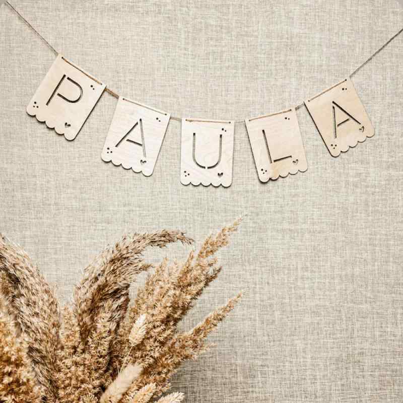 ガーランド 子供部屋 キッズ ベビー 北欧風 シンプル 木製 天然木 誕生日パーティー 飾り付け ウォールデコレーション 写真撮影 フォトプロップス SNS映え ナチュラルカラー リビング 玄関