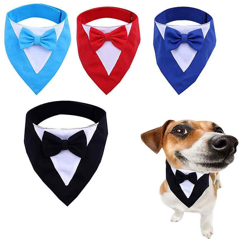 ペット用三角巾 犬用 イギリス風 結婚式 フォーマル タキシード風 ベスト マジックテープ 調節可能 よだれかけ スタイ おしゃれ かわいい ポリエステル 綿混 オールシーズン