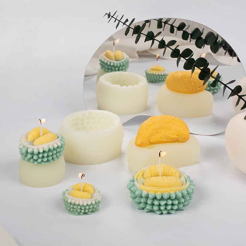 シリコンモールド ドリアン フルーツ DIY ハンドメイド アロマキャンドル 石膏 アロマストーン シュガ..