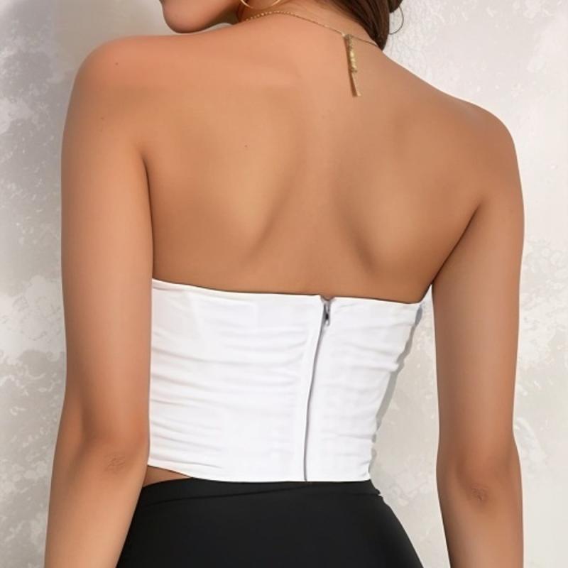 ビスチェ レディース ウエストニッパー ボディシェイパー 補正下着 ウエストサポート バストアップ フィッシュボーン ボーン入り フロ..