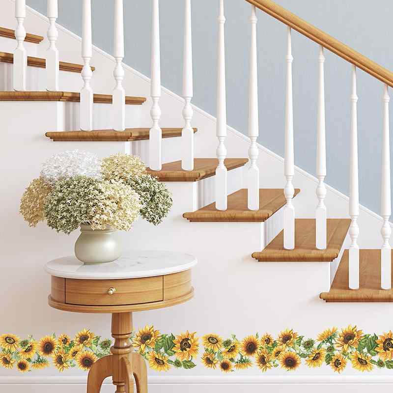 ウォールステッカー キッズ 子供部屋 リビング 寝室 玄関 賃貸OK はがせる 貼るだけ ひまわり フラワー 壁紙シール デコレーション