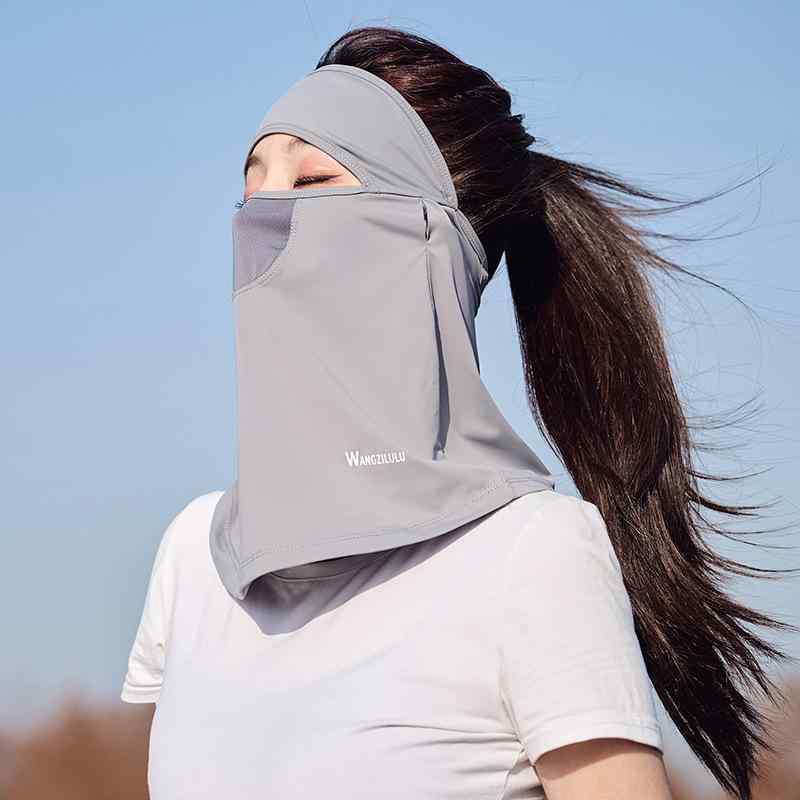 フェイスカバー レディース UVカット 接触冷感 全顔 日焼け防止 紫外線対策 首元ガード ネックゲイター ドライブ マスク スポーツ アウトドア 薄手 軽量