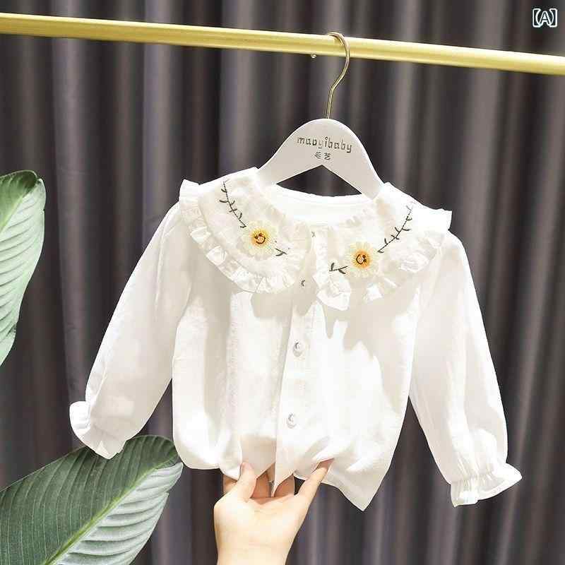 Other - ワンピース 女の子 ベビー 女児 子供服 おしゃれ 刺繍デザイン 秋物 韓国ファッション かわいい デニムベスト プリーツスカート ショート丈 コットン素材 カジュアル お出かけ 通園着
