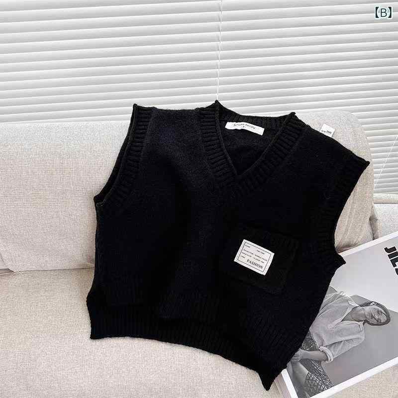 ニットベスト キッズ 男の子 女の子 男女兼用 韓国子供服 カジュアル アルパカ風 UVカット 無地 プルオーバー 秋冬 重ね着 3