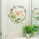 モズラボで買える「ウォールステッカー 植物 花 ボタニカル フラワー柄 英語 WC トイレ 洗面所 浴室 バスルーム デコレーション 貼ってはがせる 粘着式 PVC素材 モダン シンプル おしゃれ 美化(x2」の画像です。価格は4,172円になります。