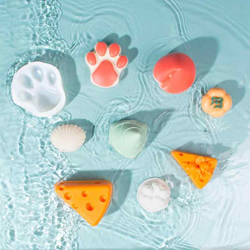 シリコンモールド 猫足 桃 柿 チーズ 個性的な形 DIY 手作り石鹸 アロマキャンドル ムースケーキ シリ..