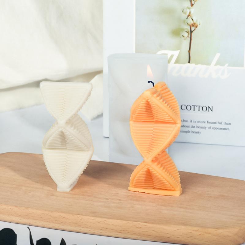 シリコンモールド DIY 手作り 螺旋模様 アロマキャンドル 石膏オーナメント 手作り石鹸 モダンデザイン..