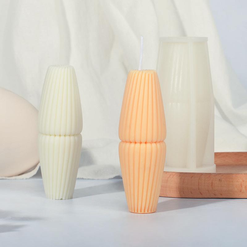 シリコンモールド ギア連結棒 アロマキャンドル 手作り石鹸 アロマストーン 石膏 置き物 DIY ハンドメイド ユニーク形状 モダンデザイン ホワイト