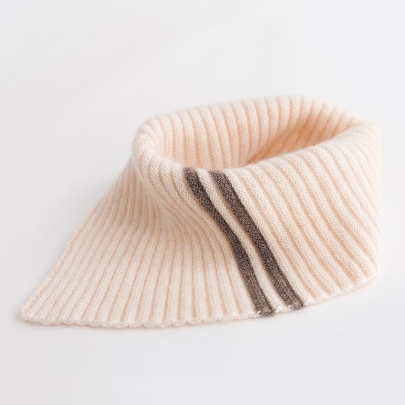 ネックウォーマー レディース カシミヤ100% 純カシミヤ 保温 防寒 あったか スヌード 三角デザイン 韓国風 おしゃれ ファッション 切り替え 配色 合わせやすい 秋冬