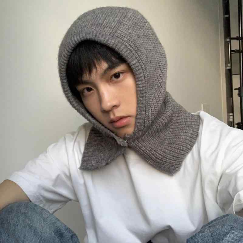 バラクラバ帽 男女兼用 防寒 あったか ニット帽 ゆったり 大きめ ネックウォーマー マフラー ボタン付..