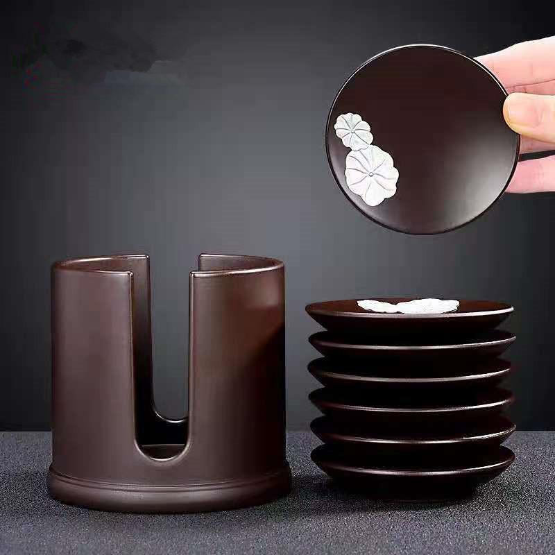 コースター 茶托 ベークライト製 錫