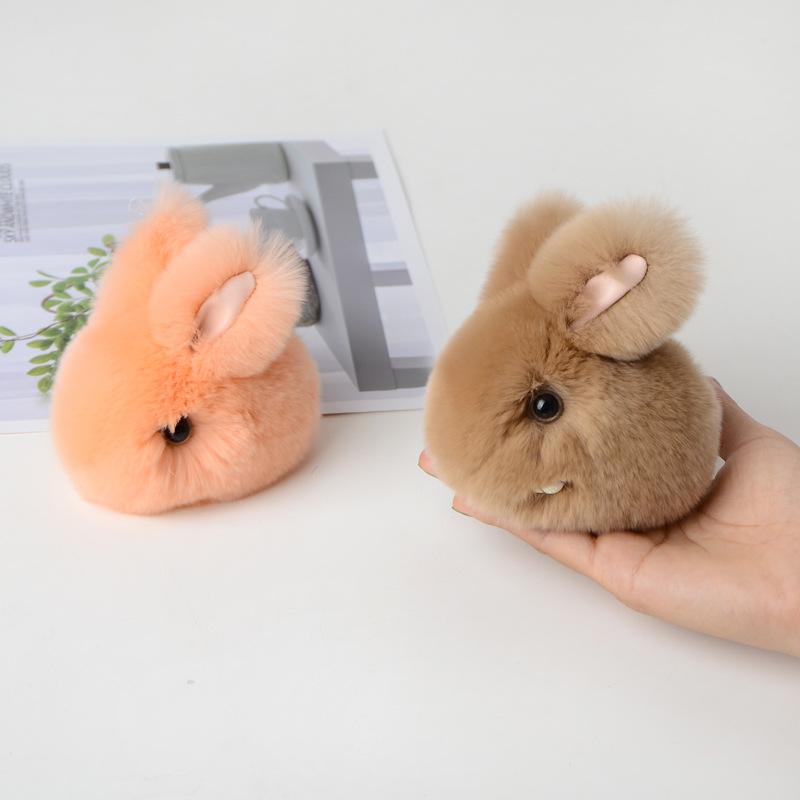 キーホルダー レディース レッキスファー ラビットファー ふわふわ もこもこ かわいい おしゃれ うさぎ 寝そべり バッグチャーム マスコット