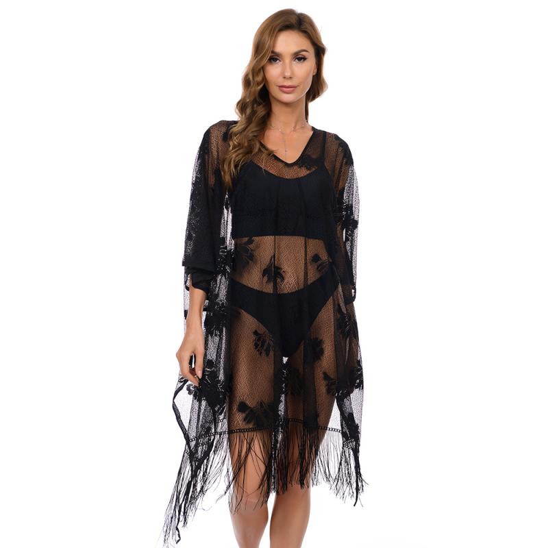 ・カテゴリ: ビーチウェアセット・性別: レディース・対象年齢層: 30代～40代・主な素材: ポリエステル100%・重さ: 約150g・カラー展開: ホワイト、ブラック、カシューブラック（ベルト付）、カシューホワイト（ベルト付）・サイズ展開: フリーサイズ