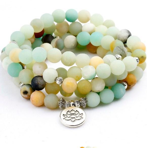 ブレスレット ネックレス ペア カップル 瑪瑙 アゲート 天然石 パワーストーン 合金 真鍮 8mm 108玉 蓮 透かし彫り オーム 仏陀 目 生命の樹 開運 お守り 厄除け プレゼント ギフト 贈り物