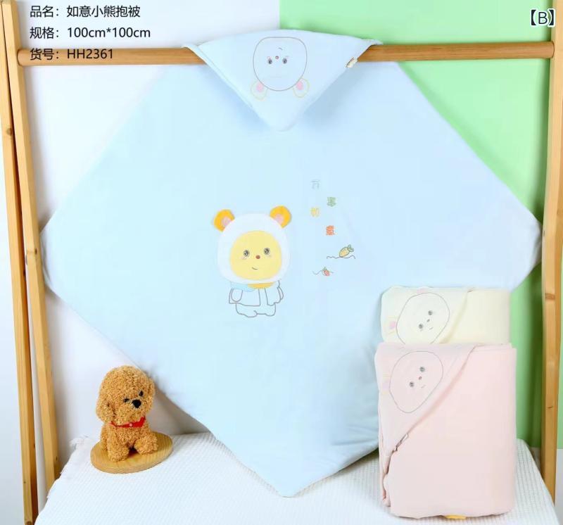 おくるみ インナー取り外し可能 ウォッシュ加工 中綿入り ベビー 新生児 秋冬 オーガニックコットン コットン95% 洗える 暖かい ブランケット スワドル 抱っこ布団 厚手 動物柄 赤ちゃん 幼児 3