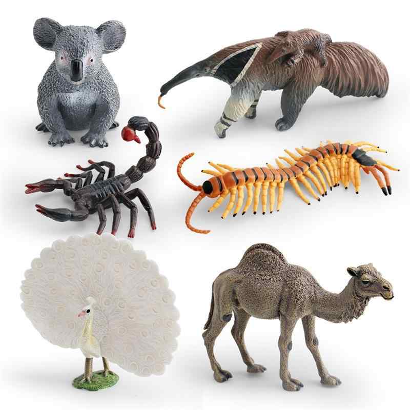 其它 - 動物フィギュア キッズ 子供 リアル 精巧 PVC製 野生動物 模型 単峰ラクダ コアラ アリクイ サソリ クジャク ムカデ セット 知育玩具 学習教材 コレクション インテリア 置物 飾り