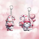 バッグチャーム 女の子 かわいい キャラクター ピンク ハート おじいちゃん グランパ 2D 平面  ...