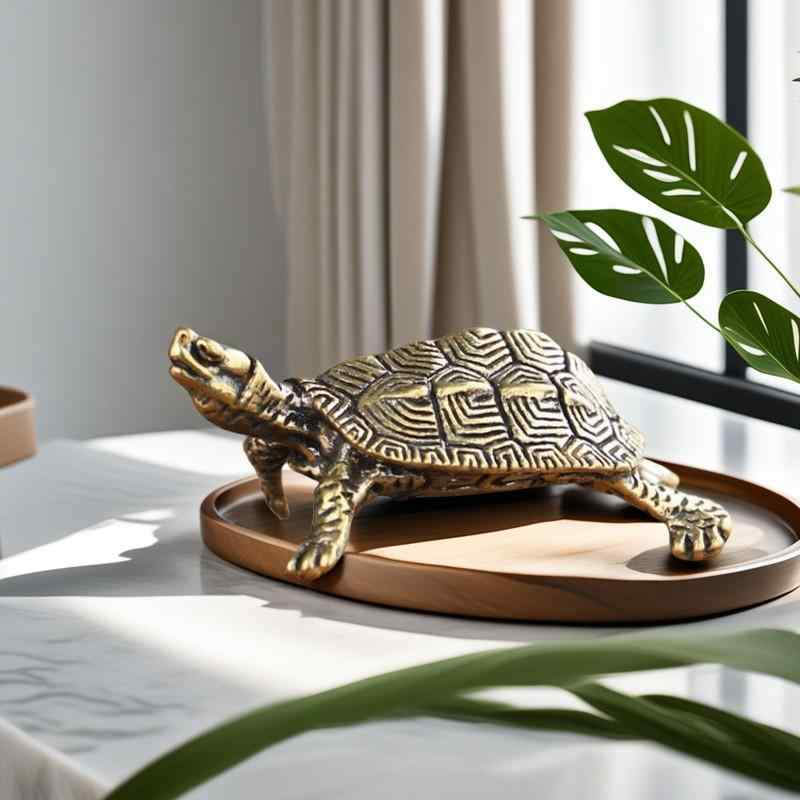 置物 長寿亀 真鍮製 レトロ アンティーク調 卓上オブジェ インテリア アジアンテイスト 中華風 縁起物 ..